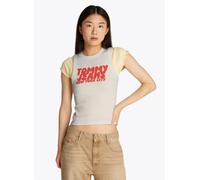 Vêtements Tommy Jeans Tjw Slim Sh Tj Bubbl DW0DW21339 pour Accessoires L Blanc