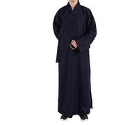 Vêtements traditionnels chinois longues Robes pour le bouddhisme moine vêtements bouddhistes pour adultes hommes robe de méditation Haiqing