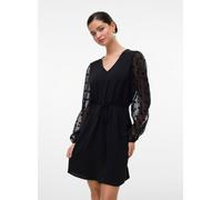 Vêtements Vero Moda VMALVA DETAIL LS V-NECK SHORT DRESS WVN pour Accessoires XS Noir