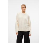 Vêtements Vero Moda VMBOOM LS O-NECK PULLOVER GA NOOS pour Femme S Blanc