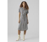Vêtements Vero Moda Vmbumpy Ss Calf Shirt Dress Wvn Ga Noos pour Accessoires XS Blanc