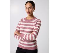 VERO MODA Pull-over 'VMDoffy' rouge chiné / blanc, Taille S