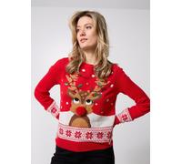 Vêtements Vero Moda VMFROSTYDEER LS O-NECK PULL. XMAS BOX pour Femme L Rouge
