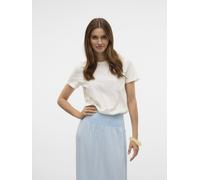 Vêtements Vero Moda VMHANNE FRANCIS SS TOP BOX JRS GA CHEST pour Femme L Blanc