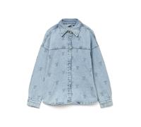 Vêtements Vero Moda VMHAYDEN LS OVERSIZED EMB SHIRT RA339 pour Femme M Bleu