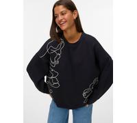 Vêtements Vero Moda VMIVALO LS OVERSIZE SWEATSHIRT JRS GA pour Femme S Noir
