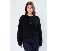 Vêtements Vero Moda VMJULIET LS O-NCK BUTTON PULLOVER GA FR pour Femme M Noir