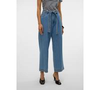 Vêtements Vero Moda VMKATHY SHR WIDE CROPPED JEANS YO377 pour Femme 25 X 32 Bleu