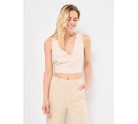 Vêtements Vero Moda VMMYMILO S/L CROP TOP WVN GA pour Femme S Beige