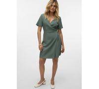 Vêtements Vero Moda VMMYMILO S/S SHORT WRAP DRESS WVN GA pour Accessoires S Gris