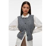 Vêtements Vero Moda VMNOVAH SL O-NECK BUTTON VEST NOOS pour Accessoires S Gris
