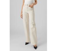 Vêtements Vero Moda Vmtessa Hr Wide Jeans Ecru Ga Noos pour Femme 31 X 32 Blanc