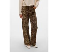 Vêtements Vero Moda VMTESSA HR WIDE STRETCH AOP JEANS NOOS pour Accessoires 26 X 32 Marron
