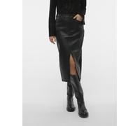 Vêtements Vero Moda VMVERI HR CALF PL SKIRT NOOS pour Accessoires XL Noir