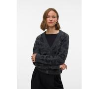 VERO MODA Vmzuzu Ls V-Neck Cardigan, Gris foncé mélangé, M Femme
