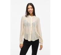 Vila Chikka Lace Long Sleeve Blouse Beige S Femme