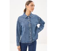 Vêtements Vila Vicreek L/S Denim Heart Emb Shirt/R pour Femme 40 Bleu