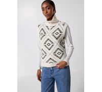 Vêtements Vila Vifinka S/L Jacquard Knit Vest pour Femme M Blanc
