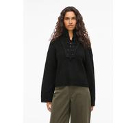 Vêtements Vila Vigleeba High Neck L/S Rib Knit Top pour Femme S Noir