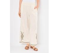 Vêtements Vila VIJOSLA HW 7/8 WIDE PANTS pour Femme 38 Beige