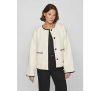 Vêtements Vila VIKAYA L/S SHORT TEDDY JACKET pour Accessoires 40 Blanc