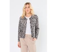 Vêtements Vila VILEONA L/S LEO KNIT JACKET/LS pour Femme S Beige