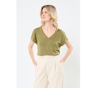 Vêtements Vila VINOEL V-NECK S/S STITCH DETAIL TOP pour Femme S Vert