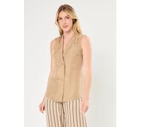 Vêtements Vila Vipalomina S/L V-Neck Top/Rou pour Femme 34 Marron