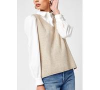 Vêtements Vila Viril Knit Rib V-Neck SL Vest - Noos pour Accessoires S Beige