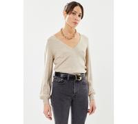 Vêtements Vila Viril Rev V-Neck L/S Knit Top - Noos pour Femme S Beige