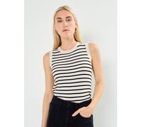 Vêtements Vila VIZICHA S/S O-NECK STRIPED KNIT TOP pour Femme L Beige