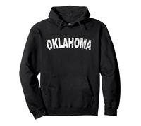 Vêtements Vintage Oklahoma White Text Sweat à Capuche