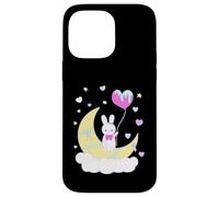 Vêtements Yume Kawaii Fashion Nu Goth Bunny on The Moon Coque pour iPhone 14 Pro Max