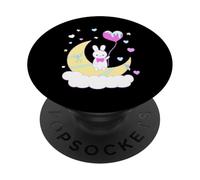 Vêtements Yume Kawaii Fashion Nu Goth Bunny on The Moon PopSockets PopGrip Adhésif