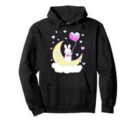Vêtements Yume Kawaii Fashion Nu Goth Bunny on The Moon Sweat à Capuche