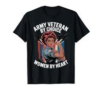 Vétéran de l'armée par Choix, Femmes par cœur, vétéran Noire T-Shirt