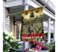 Vétéran Du Vietnam. À La Mémoire De Ceux Qui Ont Servi. Tous Ont Donné, Certains Ont Tout Donné. Drapeaux De Pirate Supérieure Jardin Signe Durable Drapeau De Jardin Décoration Pour Patio Balcon M