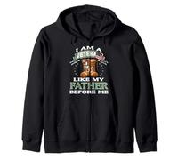 Vétéran Fier comme Mon père Avant Moi Bottes Sweat à Capuche