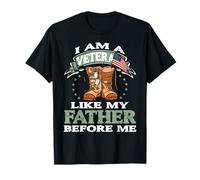 Vétéran Fier comme Mon père Avant Moi Bottes T-Shirt