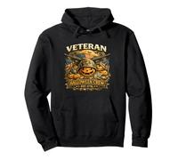 Veteran Halloween Crew Est 1776 Thème des Rangs de Citrouille Militaire Sweat à Capuche
