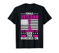 Veteran Woman Strong Vet Lady American Woman Soldier DD-216 T-Shirt
