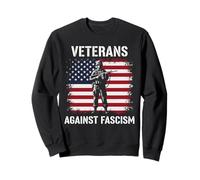 Veterans Against Fascism Vintage US Army Patriotic Soldier Sweatshirt