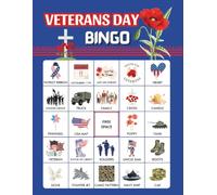 Veterans Day Bingo: 32-Player Patriotic and Veterans Appreciation Themed Party Games for School Assemblies, History Classrooms, Veterans Activity