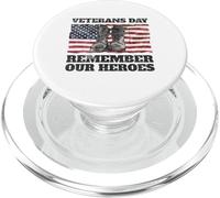 Veterans Day Remember Our Heroes Bottes de Soldats avec Drapeau américain PopSockets PopGrip pour MagSafe