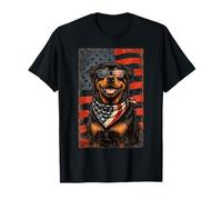 Veterans Day USA American Flag Rottweiler T-Shirt
