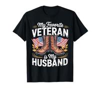 Veterans Wives Tee-shirts Mon vétéran préféré est mon mari T-Shirt