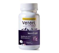 Vétérimed - Comprimés vermifuges naturels pour l'hygiène intestinale des Chiens - Agit sur Tous Types de vers - Fabriqué en France - 30 comprimés - Version Italienne