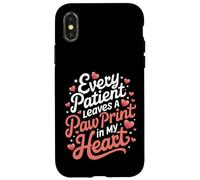Vétérinaire : Chaque Patient Laisse Une Empreinte de Patte dans Mon cœur Coque pour iPhone X/XS