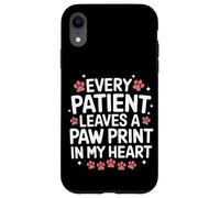 Vétérinaire : Chaque Patient Laisse Une Empreinte de Patte dans Mon cœur Coque pour iPhone XR