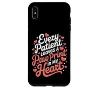 Vétérinaire : Chaque Patient Laisse Une Empreinte de Patte dans Mon cœur Coque pour iPhone XS Max